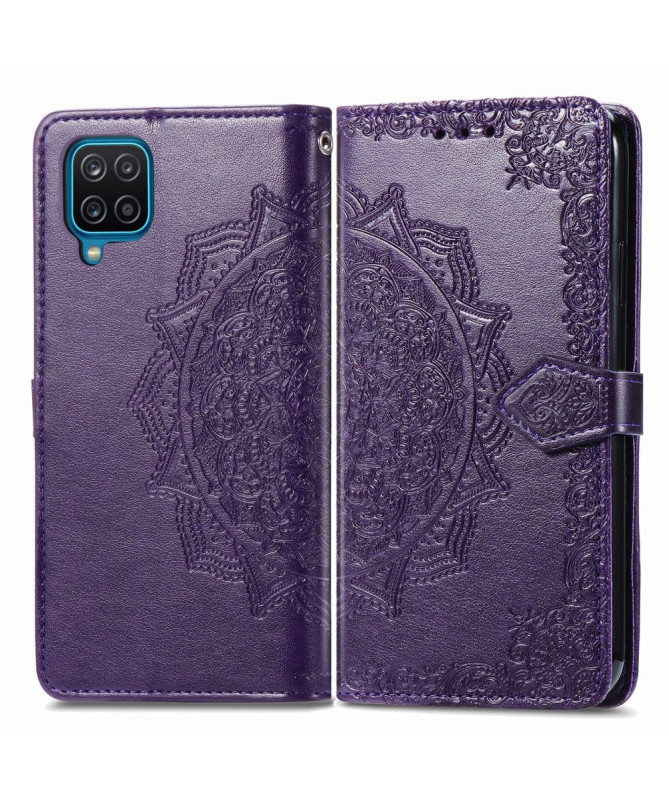 Housse Samsung Galaxy A12 Mandala Relief
