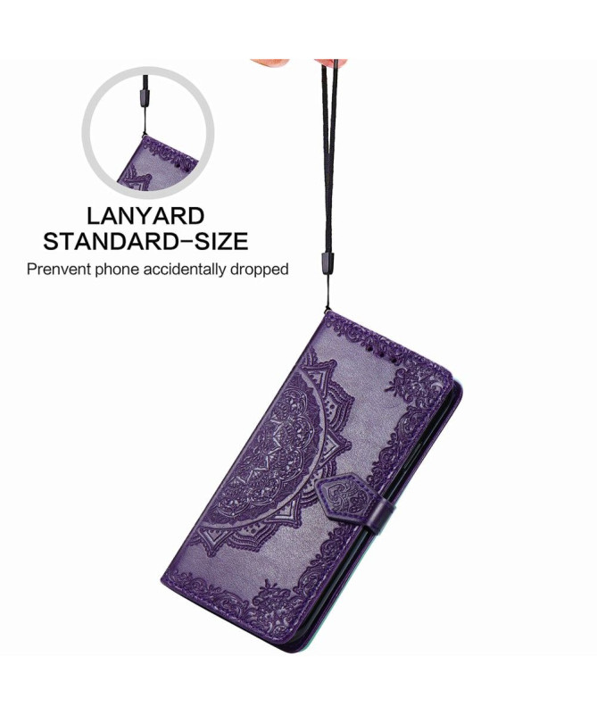 Housse Samsung Galaxy A12 Mandala Relief