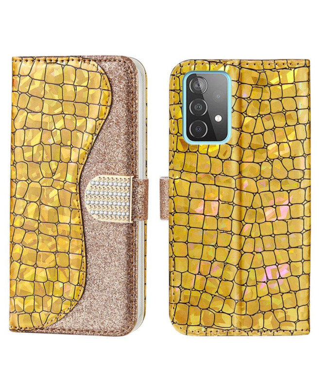 Housse Samsung Galaxy A52 / A52 5G / A52s Luxury Paillettes Effet Croco