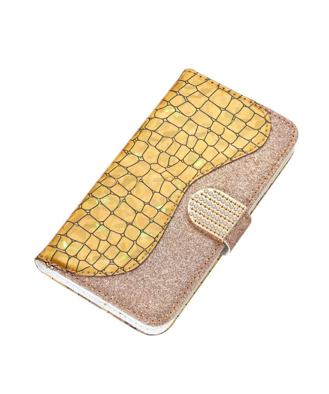 Housse Samsung Galaxy A52 / A52 5G / A52s Luxury Paillettes Effet Croco