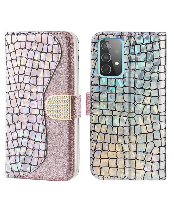 Housse Samsung Galaxy A52 / A52 5G / A52s Luxury Paillettes Effet Croco