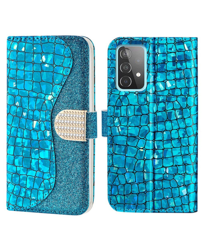 Housse Samsung Galaxy A52 / A52 5G / A52s Luxury Paillettes Effet Croco