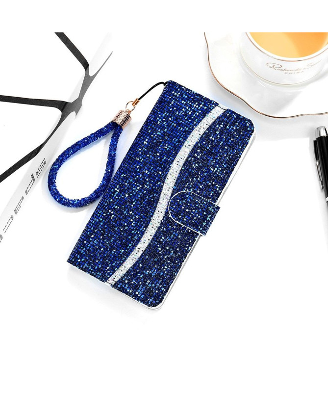 Housse Samsung Galaxy A12 / M12 Glitter Porte Cartes