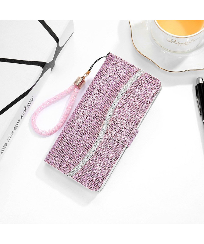 Housse Samsung Galaxy A12 / M12 Glitter Porte Cartes