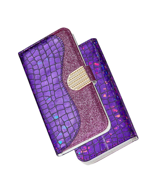 Housse Samsung Galaxy A12 / M12 Luxury Croco Paillettes