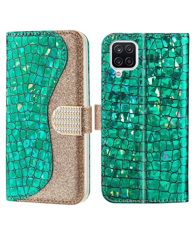 Housse Samsung Galaxy A12 / M12 Luxury Croco Paillettes