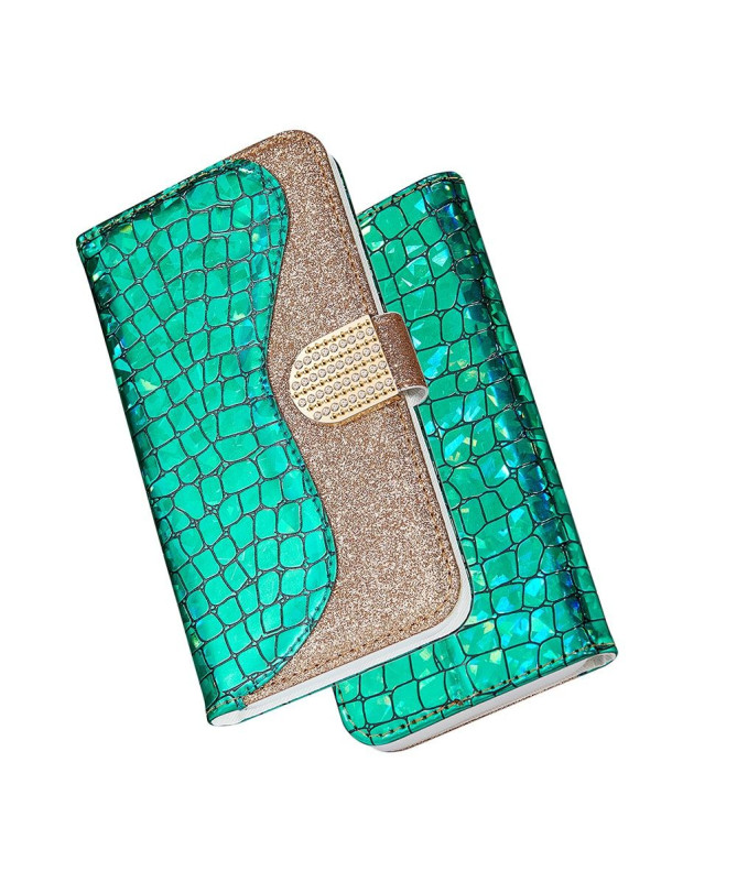 Housse Samsung Galaxy A12 / M12 Luxury Croco Paillettes