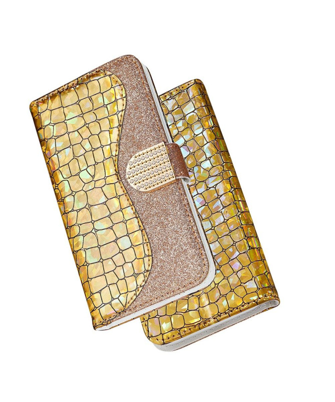 Housse Samsung Galaxy A12 / M12 Luxury Croco Paillettes