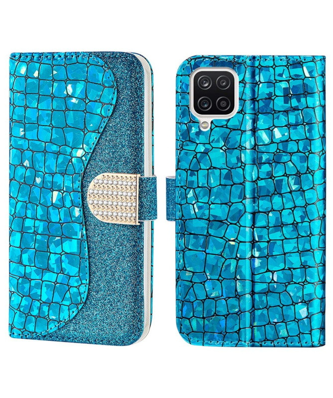 Housse Samsung Galaxy A12 / M12 Luxury Croco Paillettes