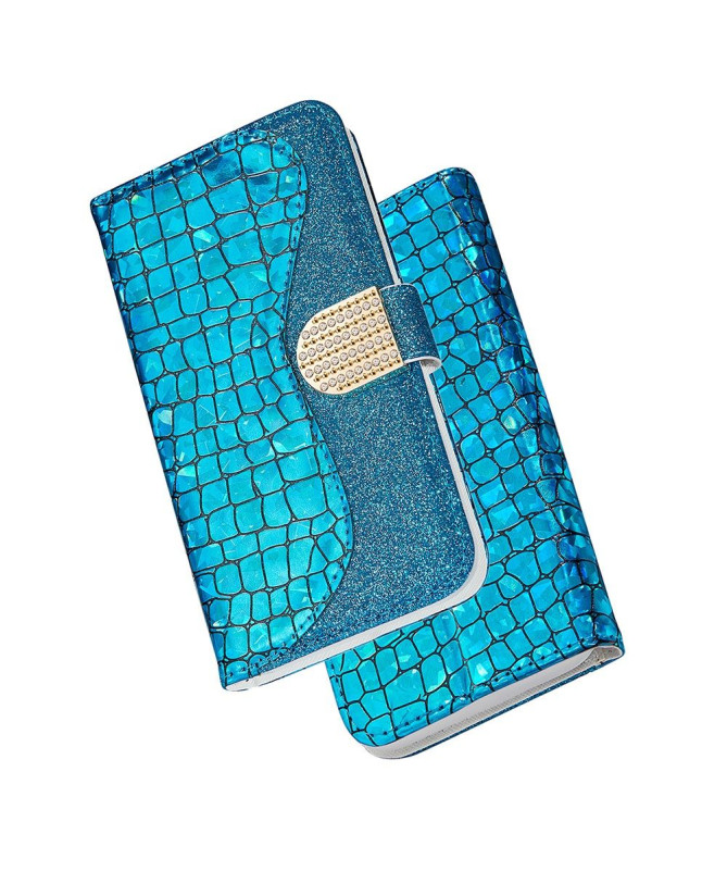 Housse Samsung Galaxy A12 / M12 Luxury Croco Paillettes