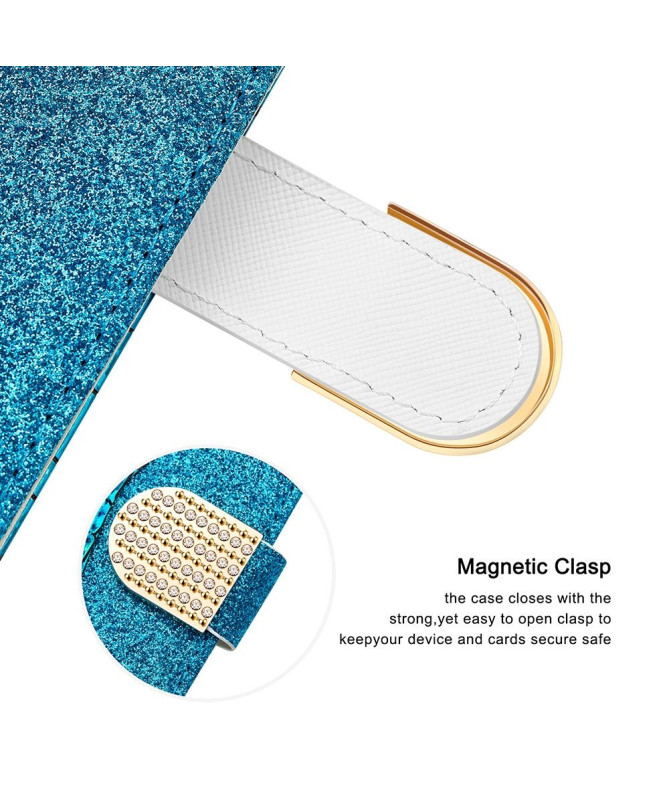 Housse Samsung Galaxy A12 / M12 Luxury Croco Paillettes