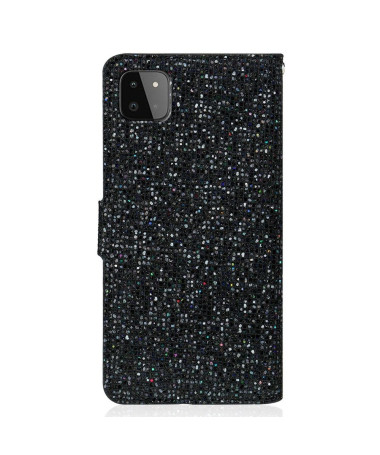 Housse Samsung Galaxy A22 5G Glitter Porte Cartes