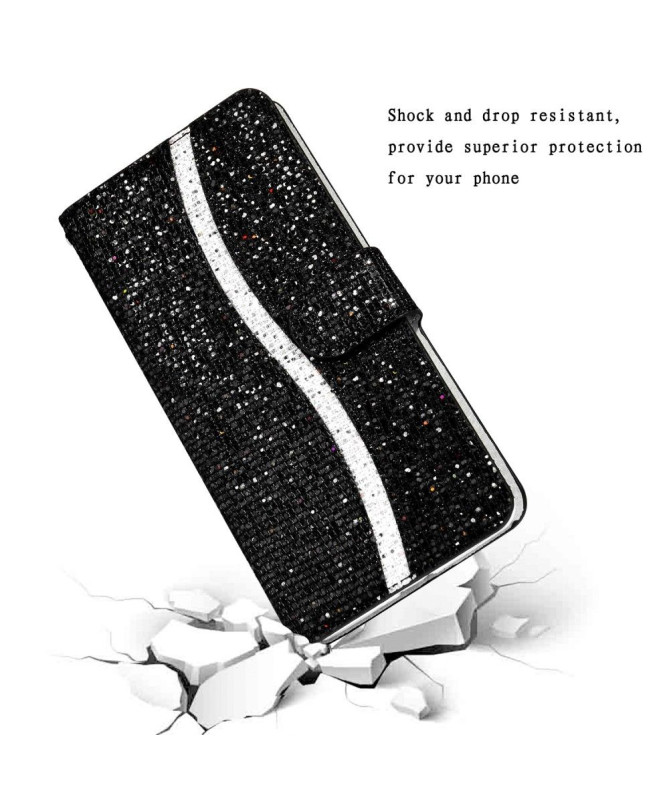 Housse Samsung Galaxy A22 5G Glitter Porte Cartes