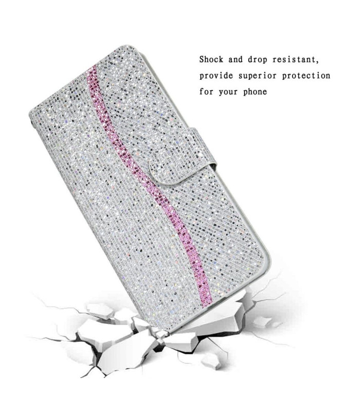 Housse Samsung Galaxy A22 5G Glitter Porte Cartes