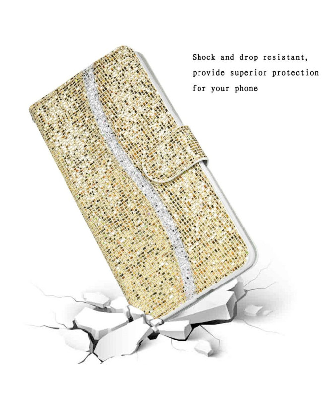 Housse Samsung Galaxy A22 5G Glitter Porte Cartes
