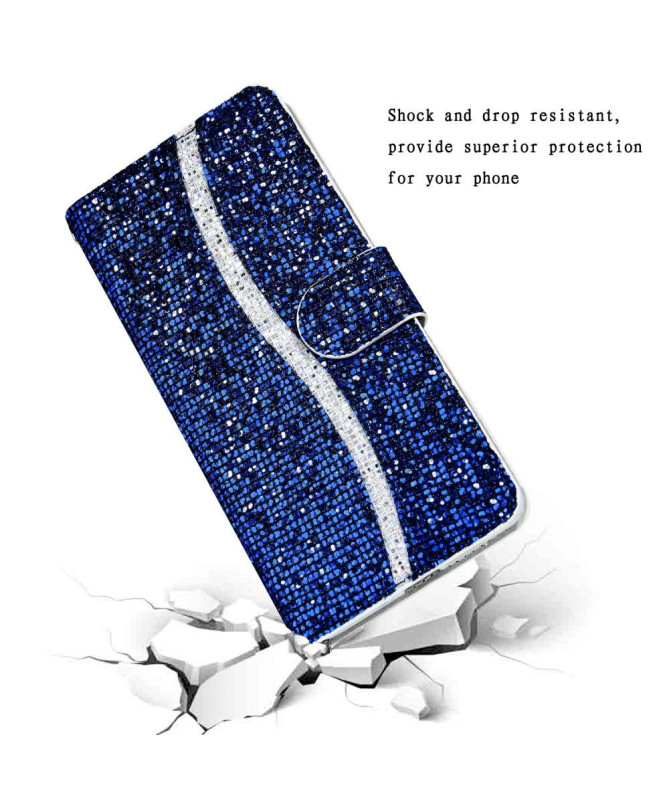 Housse Samsung Galaxy A22 5G Glitter Porte Cartes
