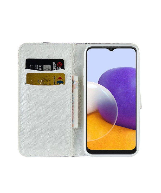 Housse Samsung Galaxy A22 5G Luxury Croco Paillettes