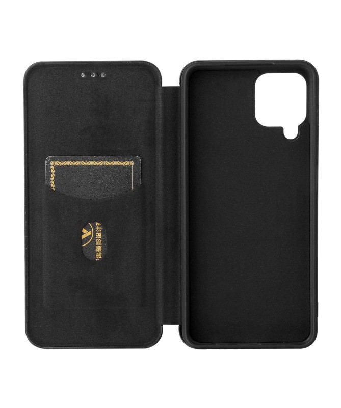 Housse Samsung Galaxy A22 4G Simili Cuir Style Fibre de Carbone