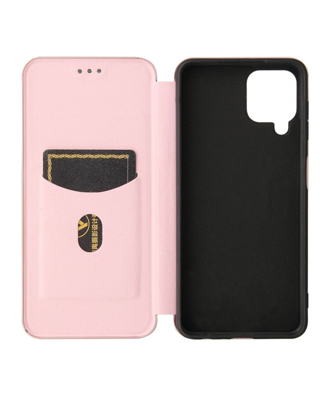 Housse Samsung Galaxy A22 4G Simili Cuir Style Fibre de Carbone