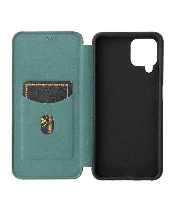 Housse Samsung Galaxy A22 4G Simili Cuir Style Fibre de Carbone