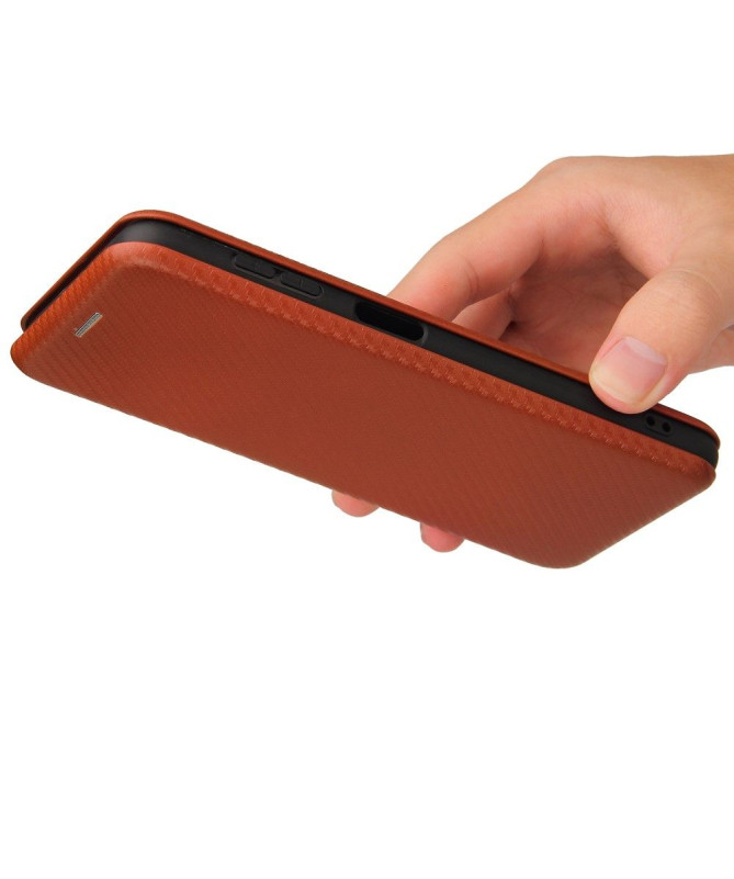 Housse Samsung Galaxy A22 4G Simili Cuir Style Fibre de Carbone