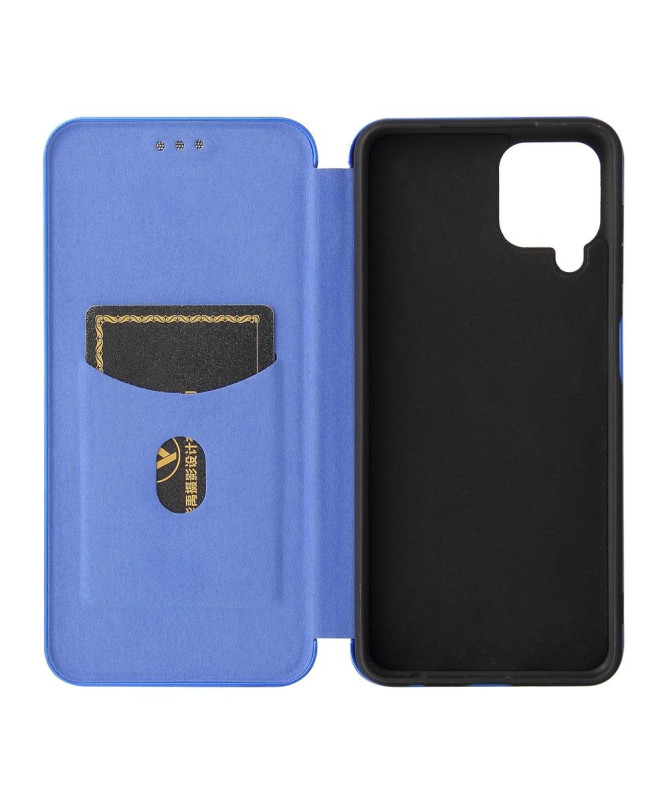 Housse Samsung Galaxy A22 4G Simili Cuir Style Fibre de Carbone