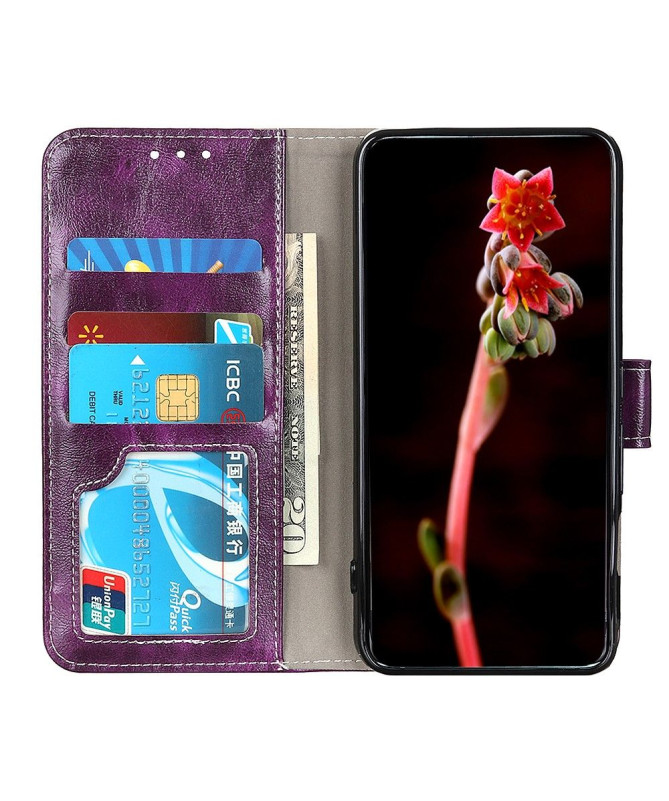 Housse Samsung Galaxy A22 5G effet cuir luxueux coutures