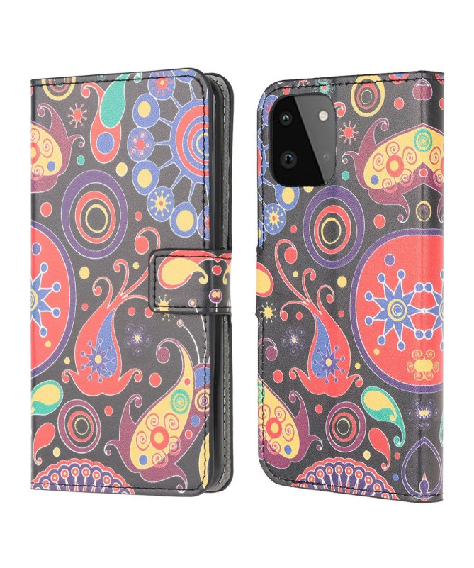 Housse Samsung Galaxy A22 5G paisley fleur