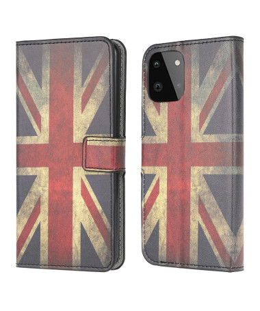 Housse Samsung Galaxy A22 5G Drapeau Anglais Vintage