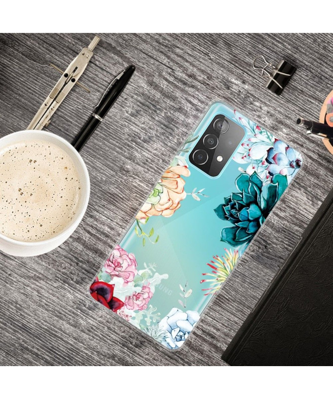 Coque Samsung Galaxy A32 4G variété de fleurs