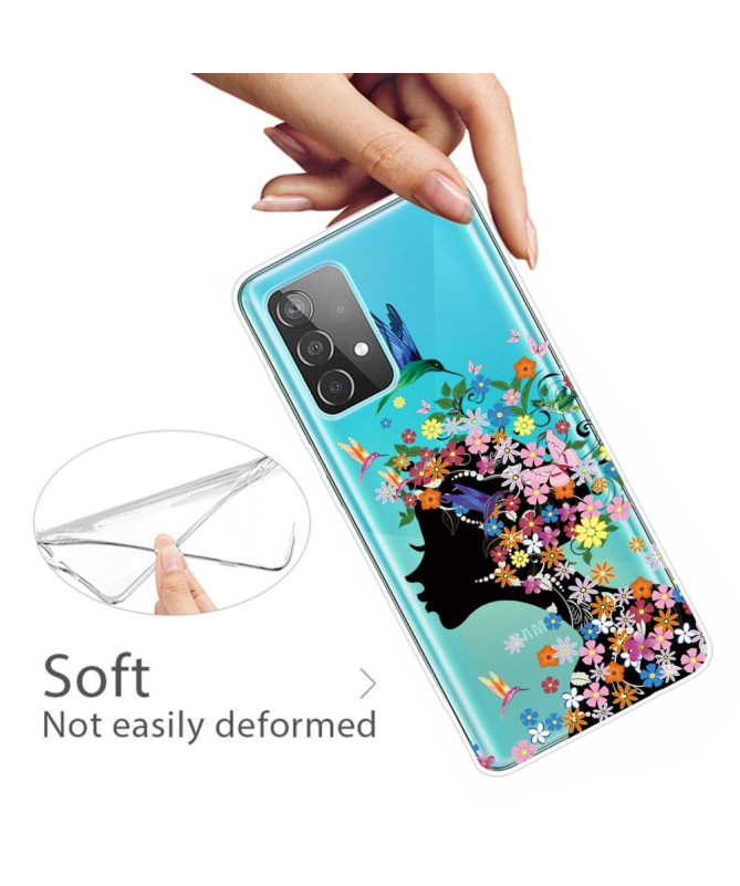 Coque Samsung Galaxy A32 4G colibri fleurs