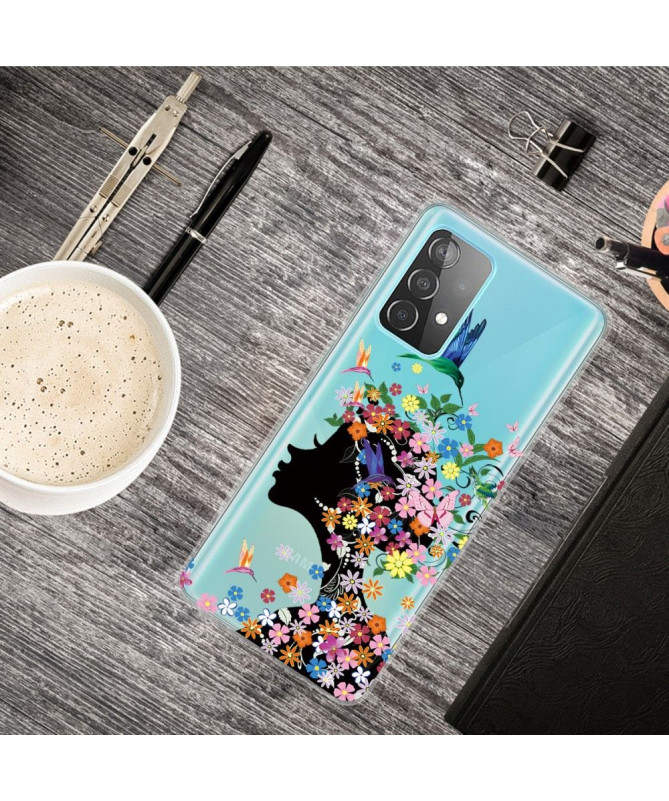 Coque Samsung Galaxy A32 4G colibri fleurs