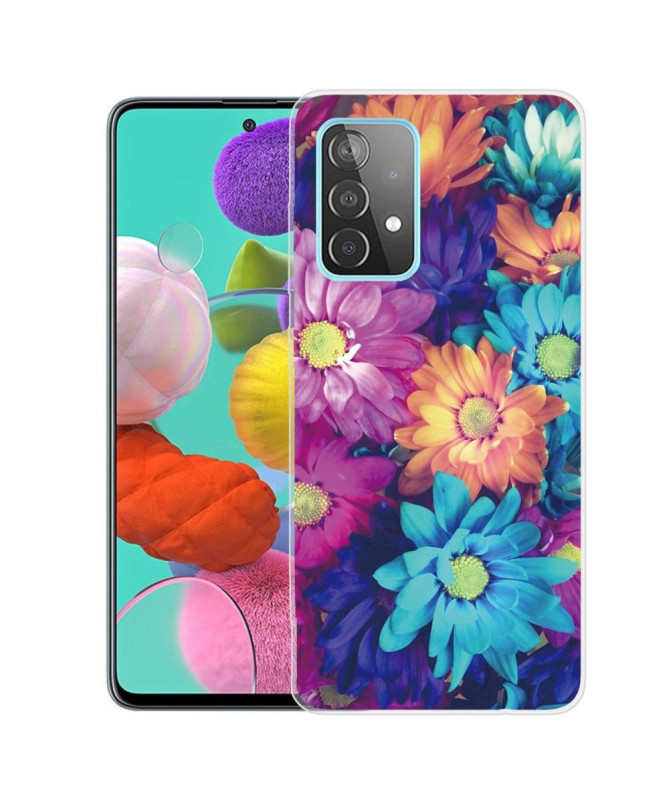 Coque Samsung Galaxy A32 4G Silicone Marguerites Colorées