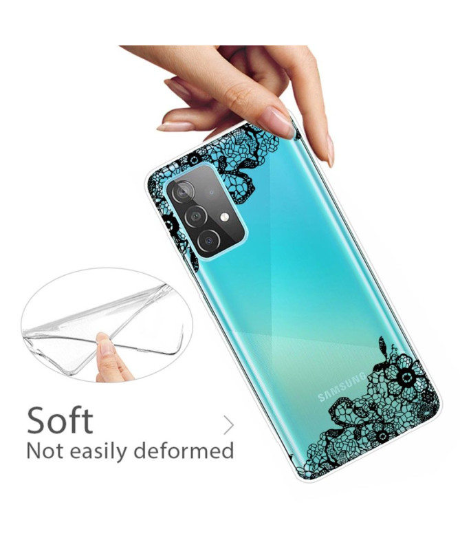 Coque Samsung Galaxy A32 4G fleur dentelle