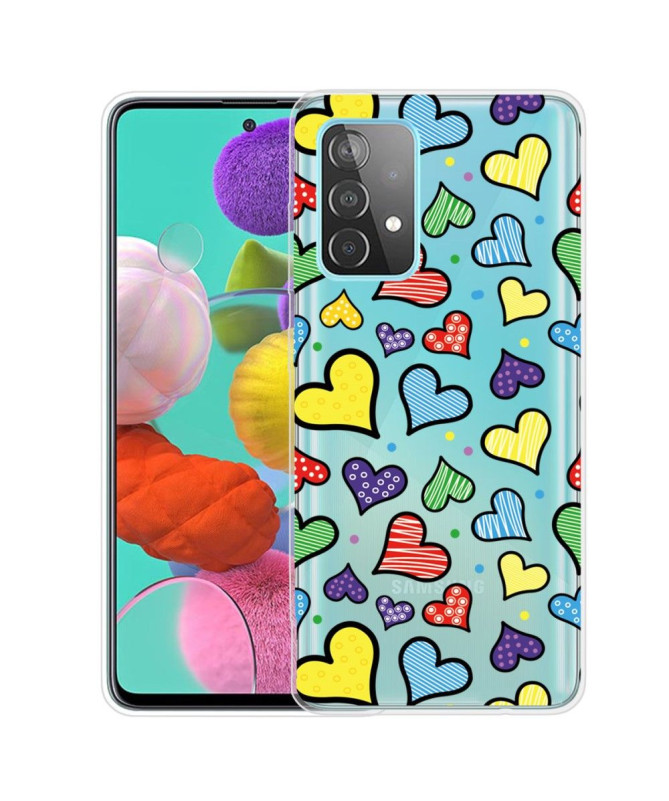 Coque Samsung Galaxy A32 4G Coeurs Colorés