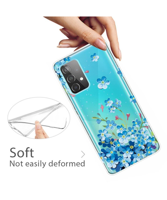 Coque Samsung Galaxy A32 4G Fleurs Bleues