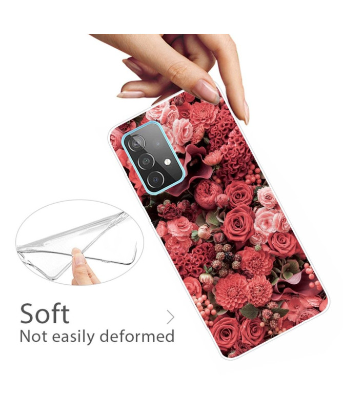 Coque Samsung Galaxy A32 4G Red Flower