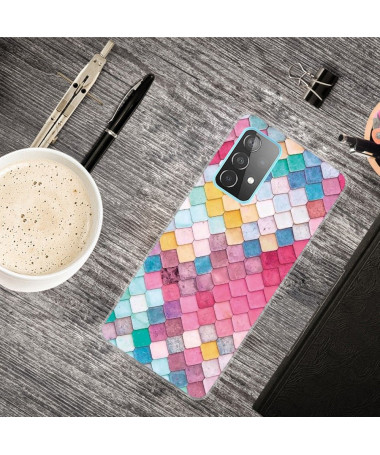 Coque Samsung Galaxy A32 4G Colorful Squares