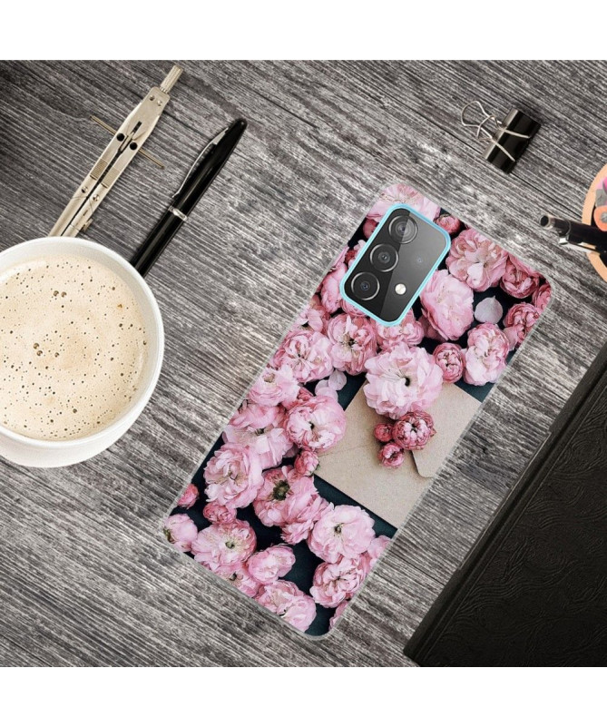 Coque Samsung Galaxy A32 4G Fleur ROSE