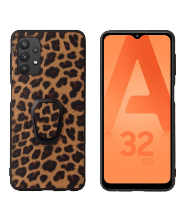 Coque Samsung Galaxy A32 5G Ring Motif Léopard