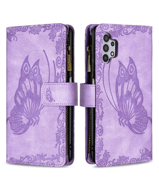 Housse portefeuille Samsung Galaxy A32 5G papillons volants