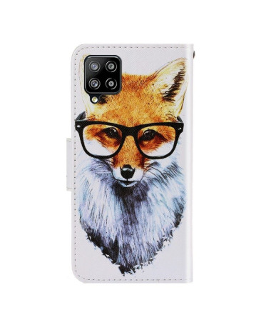 Housse Samsung Galaxy A22 4G Renard à lunettes