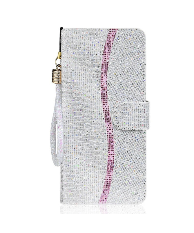 Housse Samsung Galaxy A22 4G Glitter Porte Cartes