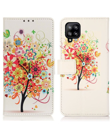 Housse Samsung Galaxy A22 4G Arbre à fleurs