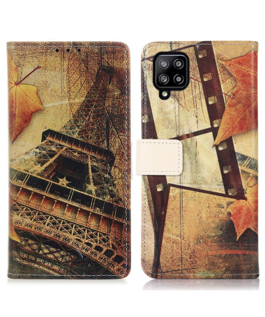 Housse Samsung Galaxy A22 4G Tour Eiffel en Automne