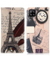 Housse Samsung Galaxy A22 4G Tour Eiffel et lettre