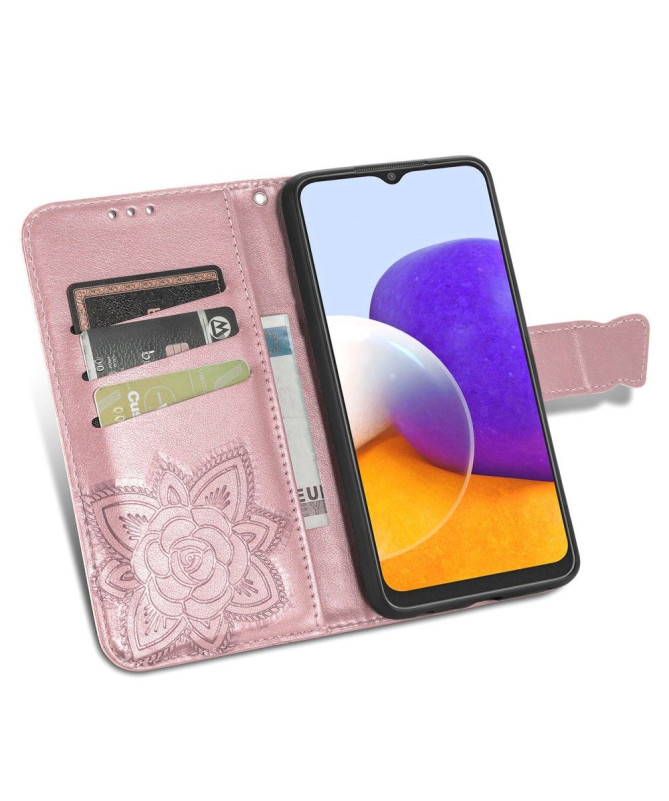 Housse Samsung Galaxy A22 4G Papillon Relief