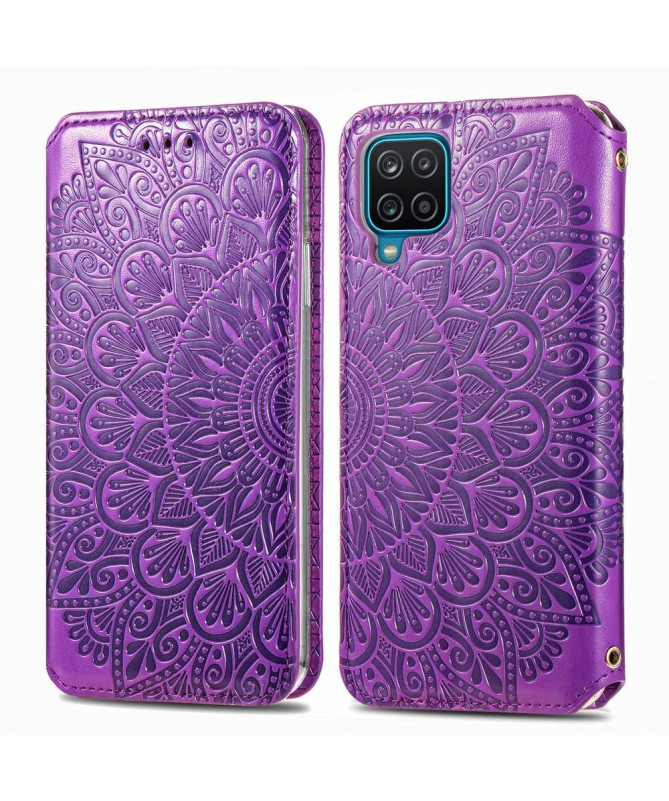 Housse Samsung Galaxy A12 / M12 Chic Mandala simili cuir