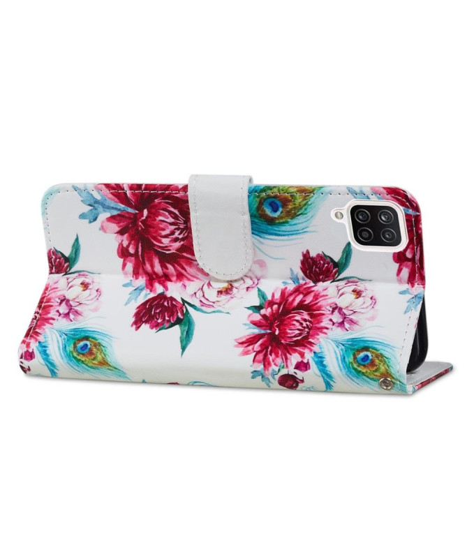 Housse Samsung Galaxy A12 / M12 Paon fleur