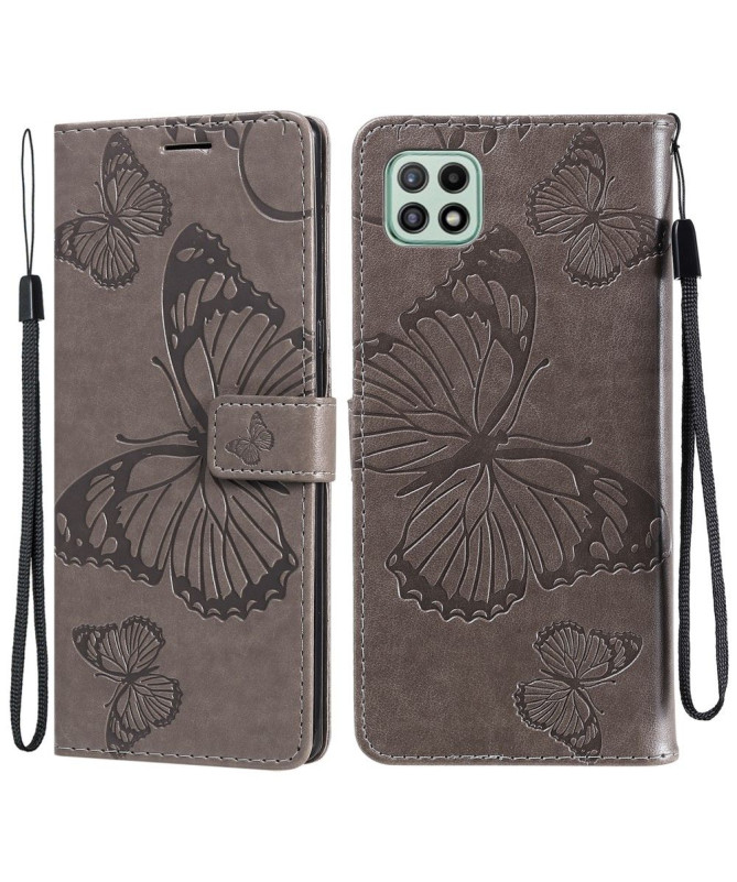 Housse Samsung Galaxy A22 5G Papillons fonction support